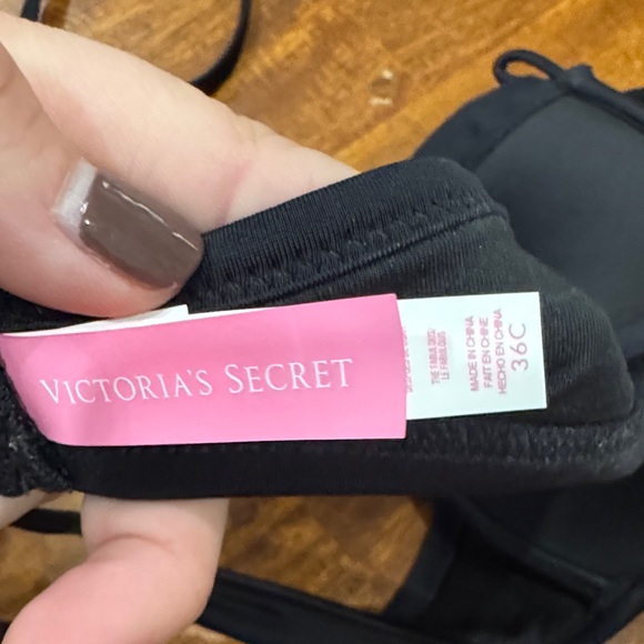 Victorias Secret Sexy Push-Up Black Halter Bikini Top size 36C - Picture 8 of 9